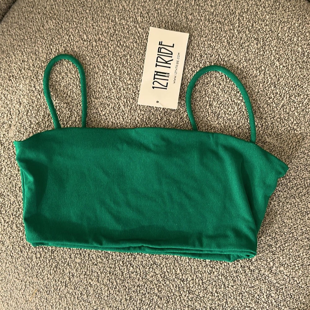 12th tribe emerald crop top